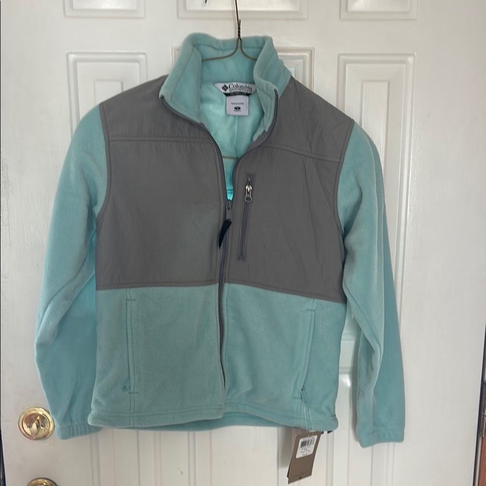 Columbia Gray and Blue Fleece Jacket